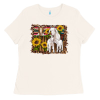 Bone gats baby gots sunflowers wooden serape leopard Ladies Tee - Artiststas