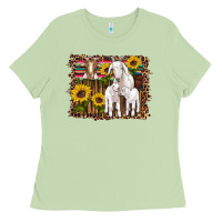 Matcha gats baby gots sunflowers wooden serape leopard Ladies Tee - Artiststas