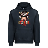 Navy baseball mom messy bun Urban Hoodie - Zillion Design Studio