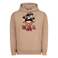 Pigment Burro baseball mom messy bun Urban Hoodie - Zillion Design Studio