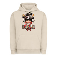 Pigment French Oak baseball mom messy bun Urban Hoodie - Zillion Design Studio
