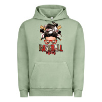 Pigment Oil Green baseball mom messy bun Urban Hoodie - Zillion Design Studio