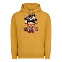 Pigment Peanut Butter baseball mom messy bun Urban Hoodie - Zillion Design Studio