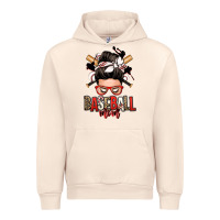Sandshell baseball mom messy bun Urban Hoodie - Zillion Design Studio