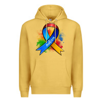 Antique Gold autism ribbon Premium Hoodie - Zillion Design Studio