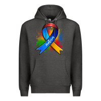 Charcoal Heather autism ribbon Premium Hoodie - Zillion Design Studio