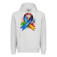 Dove Grey autism ribbon Premium Hoodie - Zillion Design Studio