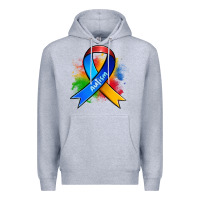 Heather Grey autism ribbon Premium Hoodie - Zillion Design Studio
