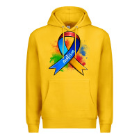 Lemon autism ribbon Premium Hoodie - Zillion Design Studio