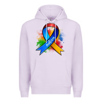 Lilac autism ribbon Premium Hoodie - Zillion Design Studio