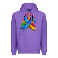 Purple autism ribbon Premium Hoodie - Zillion Design Studio