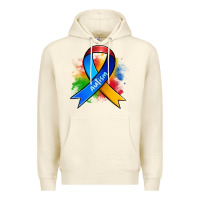 Sandshell autism ribbon Premium Hoodie - Zillion Design Studio