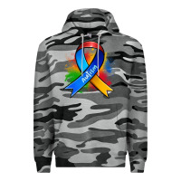 Slate Camo autism ribbon Premium Hoodie - Zillion Design Studio