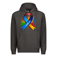 Smoke autism ribbon Premium Hoodie - Zillion Design Studio