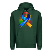 Sports Green autism ribbon Premium Hoodie - Zillion Design Studio