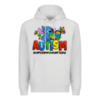Dove Grey autism stitch accept love understand Premium Hoodie - Zillion Design Studio