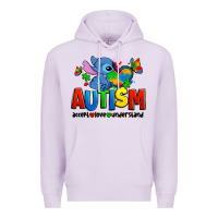 Lilac autism stitch accept love understand Premium Hoodie - Zillion Design Studio