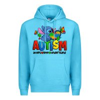 Ocean Blue autism stitch accept love understand Premium Hoodie - Zillion Design Studio