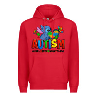 Red autism stitch accept love understand Premium Hoodie - Zillion Design Studio