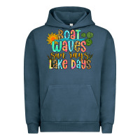 Pigment Midnight Navy boat waves sun rays lake days Urban Hoodie - Zillion Design Studio