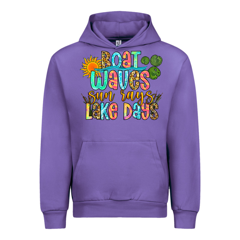 Boat Waves Sun Rays Lake Days Urban Hoodie by Zillion Design Studio | Teevron