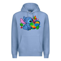 Colony Blue autism stitch heart Premium Hoodie - Zillion Design Studio