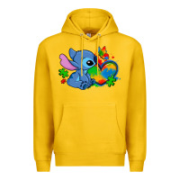 Lemon autism stitch heart Premium Hoodie - Zillion Design Studio