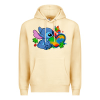 Pina Colada autism stitch heart Premium Hoodie - Zillion Design Studio
