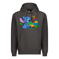 Smoke autism stitch heart Premium Hoodie - Zillion Design Studio