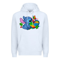 White autism stitch heart Premium Hoodie - Zillion Design Studio