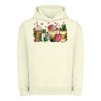 Pigment Pistachio cactus coffee cups Urban Hoodie - Zillion Design Studio