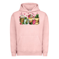 Pigment Salmon cactus coffee cups Urban Hoodie - Zillion Design Studio