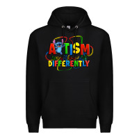 Black autism stitch seeing the world differently Premium Hoodie - Zillion Design Studio