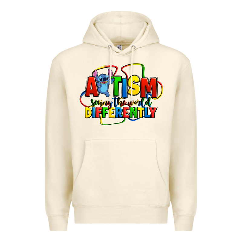 Autism Stitch Seeing The World Differently Premium Hoodie by Zillion Design Studio | Teevron