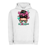 Pigment Lunar Rock cat mom messy bun Urban Hoodie - Zillion Design Studio