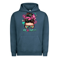 Pigment Midnight Navy cat mom messy bun Urban Hoodie - Zillion Design Studio