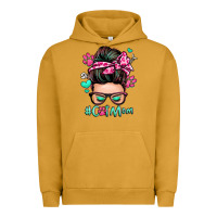 Pigment Peanut Butter cat mom messy bun Urban Hoodie - Zillion Design Studio