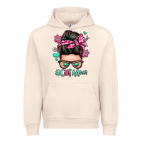 Sandshell cat mom messy bun Urban Hoodie - Zillion Design Studio