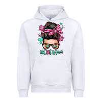 White cat mom messy bun Urban Hoodie - Zillion Design Studio