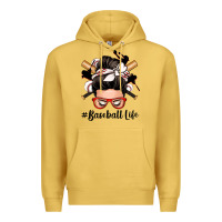 Antique Gold baseball life messy bun Premium Hoodie - Zillion Design Studio