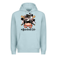 Blue Mist baseball life messy bun Premium Hoodie - Zillion Design Studio