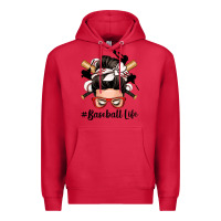 Cardinal baseball life messy bun Premium Hoodie - Zillion Design Studio