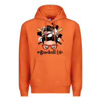 Carrot baseball life messy bun Premium Hoodie - Zillion Design Studio