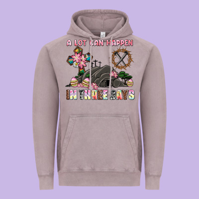 Easter A Lot Can Happen In Three Days Vintage Hoodie Designed By Adodesignshop