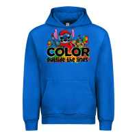 Cobalt color outside the lines autism stitch Urban Hoodie - Zillion Design Studio
