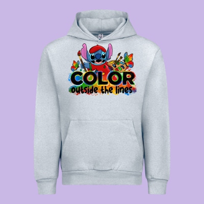Color Outside The Lines Autism Stitch Urban Hoodie Designed By Zillion Design Studio