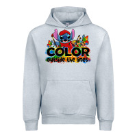 Heather Grey color outside the lines autism stitch Urban Hoodie - Zillion Design Studio