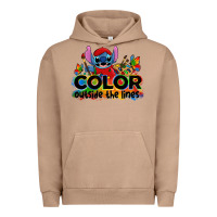 Pigment Burro color outside the lines autism stitch Urban Hoodie - Zillion Design Studio
