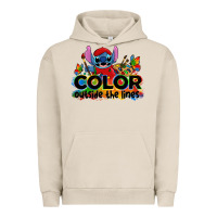 Pigment French Oak color outside the lines autism stitch Urban Hoodie - Zillion Design Studio