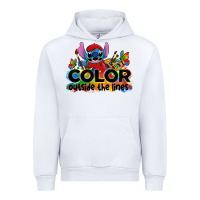 White color outside the lines autism stitch Urban Hoodie - Zillion Design Studio